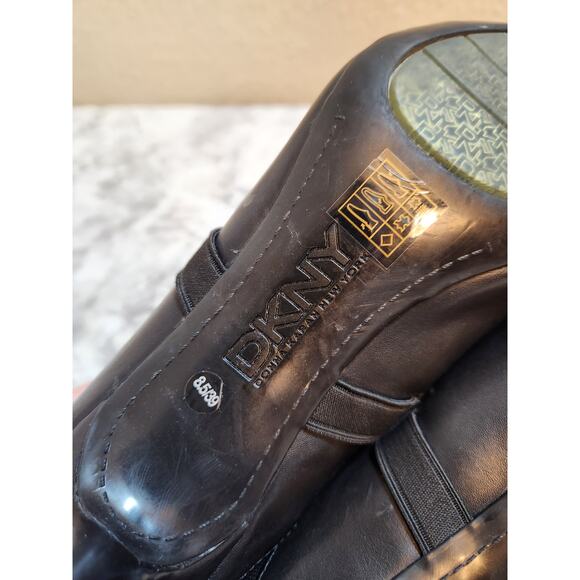 DKNY Antonia Mary Jane Women's Black Leather Pointed Toe‎ Pump Heel Size 8.5 - Picture 6 of 9
